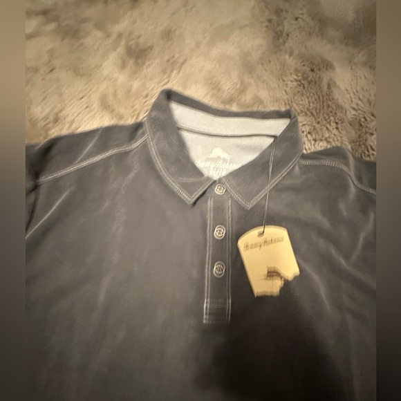 Nwt - TOMMY BAHAMA XL MENS GREY POLO - Picture 3 of 7